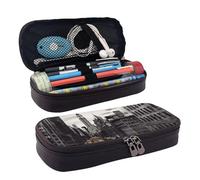 LPSRTWE Love from New York Pencil Case Large Capacity Pen Pouch Leather Zipper Pencil Box Holder Portable Pen Bag for Women Men