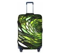 LPSRTWE Travel Luggage Cover Anti-Scratch Suitcase Cover Protector Elastic Thicken Luggage Protector Washable Baggage Covers Abstract Green Snake Suitcase Sleeve Fit 18-32 Inch Luggage, Black, L