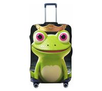 LPSRTWE Travel Luggage Cover Anti-Scratch Suitcase Cover Protector Elastic Thicken Luggage Protector Washable Baggage Covers Crown frog Suitcase Sleeve Fit 18-32 Inch Luggage, Black, L