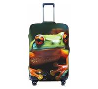 LPSRTWE Travel Luggage Cover Anti-Scratch Suitcase Cover Protector Elastic Thicken Luggage Protector Washable Baggage Covers lovely Tree Frogs Suitcase Sleeve Fit 18-32 Inch Luggage, Black, XL