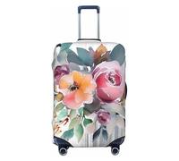 LPSRTWE Travel Luggage Cover Anti-Scratch Suitcase Cover Protector Elastic Thicken Luggage Protector Washable Baggage Covers Watercolor Floral Corner Bouquet Suitcase Sleeve Fit 18-32 Inch Luggage