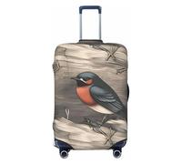 LPSRTWE Travel Luggage Cover Anti-Scratch Suitcase Cover Protector Elastic Thicken Luggage Protector Washable Baggage Covers Barn swallow in graphite Suitcase Sleeve Fit 18-32 Inch Luggage, Black, M