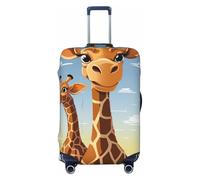 LPSRTWE Travel Luggage Cover Anti-Scratch Suitcase Cover Protector Elastic Thicken Luggage Protector Washable Baggage Covers giraffe Suitcase Sleeve Fit 18-32 Inch Luggage, Black, XL