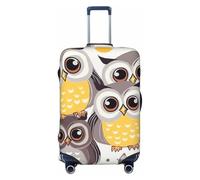 LPSRTWE Travel Luggage Cover Anti-Scratch Suitcase Cover Protector Elastic Thicken Luggage Protector Washable Baggage Covers Animal Cartoon Owls Cute Suitcase Sleeve Fit 18-32 Inch Luggage, Black, S