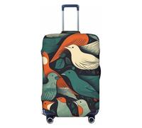 LPSRTWE Travel Luggage Cover Anti-Scratch Suitcase Cover Protector Elastic Thicken Luggage Protector Washable Baggage Covers Flock of Birds Suitcase Sleeve Fit 18-32 Inch Luggage, Black, M