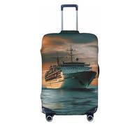 LPSRTWE Travel Luggage Cover Anti-Scratch Suitcase Cover Protector Elastic Thicken Luggage Protector Washable Baggage Covers Cruise Ship Suitcase Sleeve Fit 18-32 Inch Luggage, Black, L