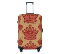 LPSRTWE Travel Luggage Cover Anti-Scratch Suitcase Cover Protector Elastic Thicken Luggage Protector Washable Baggage Covers Red crown Suitcase Sleeve Fit 18-32 Inch Luggage, Black, M