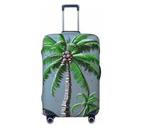 LPSRTWE Travel Luggage Cover Anti-Scratch Suitcase Cover Protector Elastic Thicken Luggage Protector Washable Baggage Covers Coconut Tree Suitcase Sleeve Fit 18-32 Inch Luggage, Black, L