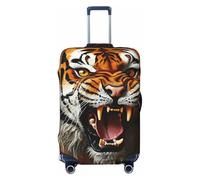 LPSRTWE Travel Luggage Cover Anti-Scratch Suitcase Cover Protector Elastic Thicken Luggage Protector Washable Baggage Covers Roaring tiger Suitcase Sleeve Fit 18-32 Inch Luggage, Black, S