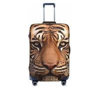LPSRTWE Travel Luggage Cover Anti-Scratch Suitcase Cover Protector Elastic Thicken Luggage Protector Washable Baggage Covers 3D Tiger Head Suitcase Sleeve Fit 18-32 Inch Luggage, Black, M
