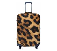 LPSRTWE Travel Luggage Cover Anti-Scratch Suitcase Cover Protector Elastic Thicken Luggage Protector Washable Baggage Covers Rough Leopard print Suitcase Sleeve Fit 18-32 Inch Luggage, Black, S