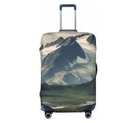 LPSRTWE Travel Luggage Cover Anti-Scratch Suitcase Cover Protector Elastic Thicken Luggage Protector Washable Baggage Covers Alaska Mountains Suitcase Sleeve Fit 18-32 Inch Luggage, Black, L