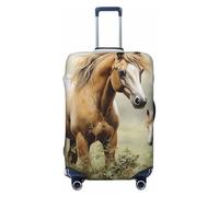 LPSRTWE Travel Luggage Cover Anti-Scratch Suitcase Cover Protector Elastic Thicken Luggage Protector Washable Baggage Covers Animals Embroidery Paintings Horses Suitcase Sleeve Fit 18-32 Inch Luggage