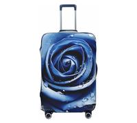 LPSRTWE Travel Luggage Cover Anti-Scratch Suitcase Cover Protector Elastic Thicken Luggage Protector Washable Baggage Covers Beautiful Blue Rose Illustration Suitcase Sleeve Fit 18-32 Inch Luggage