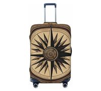 LPSRTWE Travel Luggage Cover Anti-Scratch Suitcase Cover Protector Elastic Thicken Luggage Protector Washable Baggage Covers Compass Wind Road Map Suitcase Sleeve Fit 18-32 Inch Luggage, Black, XL