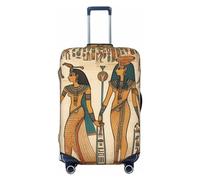 LPSRTWE Travel Luggage Cover Anti-Scratch Suitcase Cover Protector Elastic Thicken Luggage Protector Washable Baggage Covers Women in ancient egypt Suitcase Sleeve Fit 18-32 Inch Luggage, Black, XL