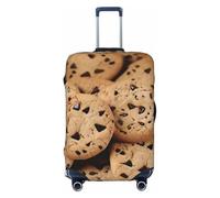 LPSRTWE Travel Luggage Cover Anti-Scratch Suitcase Cover Protector Elastic Thicken Luggage Protector Washable Baggage Covers Food Chip Biscuits Suitcase Sleeve Fit 18-32 Inch Luggage, Black, S