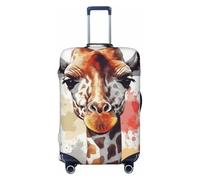 LPSRTWE Travel Luggage Cover Anti-Scratch Suitcase Cover Protector Elastic Thicken Luggage Protector Washable Baggage Covers Stylish Animal Watercolor Giraffe Suitcase Sleeve Fit 18-32 Inch Luggage