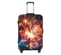 LPSRTWE Travel Luggage Cover Anti-Scratch Suitcase Cover Protector Elastic Thicken Luggage Protector Washable Baggage Covers Explosion Firework Suitcase Sleeve Fit 18-32 Inch Luggage, Black, L