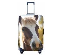 LPSRTWE Travel Luggage Cover Anti-Scratch Suitcase Cover Protector Elastic Thicken Luggage Protector Washable Baggage Covers Animal Pony Horse Suitcase Sleeve Fit 18-32 Inch Luggage, Black, M