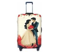 LPSRTWE Travel Luggage Cover Anti-Scratch Suitcase Cover Protector Elastic Thicken Luggage Protector Washable Baggage Covers Just married Suitcase Sleeve Fit 18-32 Inch Luggage, Black, S