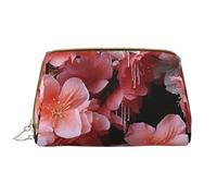 LPSRTWE Travel Makeup Bag for Women Large Capacity Cosmetic Bags PU Leather Waterproof Toiletry Bag Garlands Nice Flowers Makeup Pouch Portable Wide Open Make Up Organizer with Zipper, White, One Size