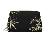 LPSRTWE Travel Makeup Bag for Women Large Capacity Cosmetic Bags PU Leather Waterproof Toiletry Bag Asian Plant Makeup Pouch Portable Wide Open Make Up Organizer with Zipper, White, One Size