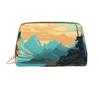 LPSRTWE Travel Makeup Bag for Women Large Capacity Cosmetic Bags PU Leather Waterproof Toiletry Bag Hello Hawaii Makeup Pouch Portable Wide Open Make Up Organizer with Zipper, White, One Size