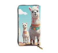 LPSRTWE Ultra Slim Thin Leather Women Wallet Cute Llama Long Coin Purse Credit Card Holder Bifold Clutch, Black, One Size, Classic