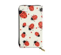 LPSRTWE Ultra Slim Thin Leather Women Wallet Ladybugs Pattern Infinite Speckled Long Coin Purse Credit Card Holder Bifold Clutch, Black, One Size, Classic