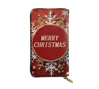 LPSRTWE Ultra Slim Thin Leather Women Wallet Merry Christmas too Long Coin Purse Credit Card Holder Bifold Clutch, Black, One Size, Classic