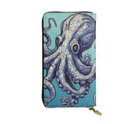 LPSRTWE Ultra Slim Thin Leather Women Wallet Octopus Design Long Coin Purse Credit Card Holder Bifold Clutch, Black, One Size, Classic