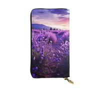 LPSRTWE Ultra Slim Thin Leather Women Wallet Purple Lavender Long Coin Purse Credit Card Holder Bifold Clutch, Black, One Size, Classic