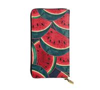 LPSRTWE Ultra Slim Thin Leather Women Wallet Red Watermelon Long Coin Purse Credit Card Holder Bifold Clutch, Black, One Size, Classic