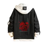 Lpstop Chinese Dragon Hoodie Dragon Hand Drawn Style Jacket Animal Print Lightweight Hoodies for Men Women