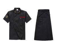 Lpstop Customized Chef Jackets Embroidered Chef Short Sleeve Chef Shirt With Apron Hat Full Set