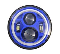 LPUYTRB Headlight Motorcycle 7inch LED Headlight 7" H4 DRL Halo Ring Amber Turn Signal Headlamp For Davidsion For Softail For Slim Fat Boy