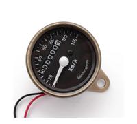 LPUYTRB Universal Tachometer 1pcs Motorcycle Dual Gauge Odometer 12V Backlight Tachometer Tachometer Tacho Gauge Bronze Color Universal Fit