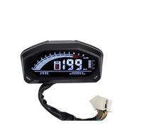 LPUYTRB Universal Tachometer Universal Motorcycle Tachometer Digital Backlight Odometer Tachometer Fuel Gauge Speed Display For 1,2,4 Cylinders