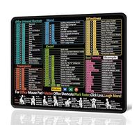 LPVVPEZ Excel Shortcuts Desk Mat Cheat Sheet Mouse Pad 11.8"x9.8" Non Slip Waterproof Keyboard Shortcuts for Excel Word PowerPoint Windows, Portable Office Home Gaming Accessory Gift