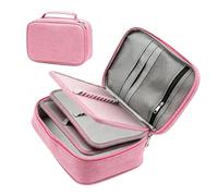 LPVVPEZ Large Pencil Case with Compartments, 72 Slots Multi-Layer Detachable Organizer Bag, Big Capacity Black Pen Storage for School, Office, Art Supplies, Coloring Pencils & Craft Tools(Pink)