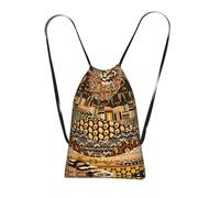 LPWTYCBV African Style Patchwork Print Ultra-Lightweight 14l Reusable Polyester Travel Backpack For Shopping, Commuting, And Everyday Carry