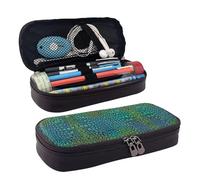 LPWTYCBV Alligator Skin Printed Leather Pencil Case with Zipper Seal is Very Suitable for Daily Use.