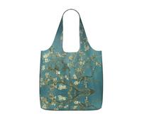 LPWTYCBV Almond Blossom Print Storage Bag With A Drawstring Backpack With Ripstop Polyester Fabric