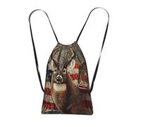 LPWTYCBV Americana Flag Deer Print Ultra-Lightweight 14l Reusable Polyester Travel Backpack For Shopping, Commuting, And Everyday Carry
