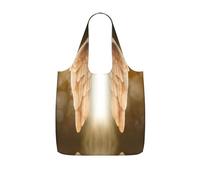 LPWTYCBV Angel Wing Print Storage Bag With A Drawstring Backpack With Ripstop Polyester Fabric