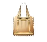 LPWTYCBV Antique Building With Roman Olive Branch And Greek Print Storage Bag With A Drawstring Backpack With Ripstop Polyester Fabric