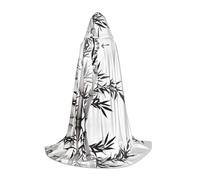 LPWTYCBV Bamboo Tree Image Chinese Calligraphy Print Hooded Cape For Teenagers Comfortable And Durable Costume Cape For Halloween