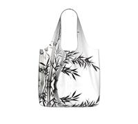 LPWTYCBV Bamboo Tree Image Chinese Calligraphy Print Storage Bag With A Drawstring Backpack With Ripstop Polyester Fabric