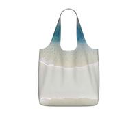 LPWTYCBV Beach Clear Sea Sand Print Storage Bag With A Drawstring Backpack With Ripstop Polyester Fabric